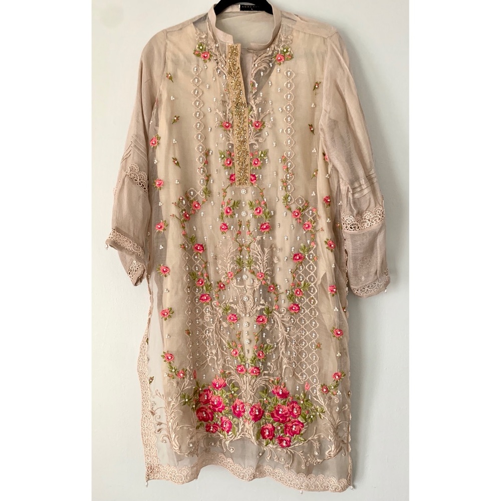 Agha Noor Floral Embroidery Dress Shalwar Kameez